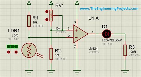 How to use LDR Sensor in Proteus - The Engineering Projects