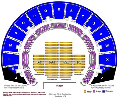 Seating Charts | ASM Global Stockton