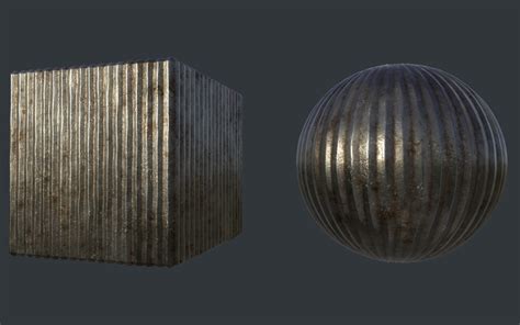 ArtStation - Corrugated Metal Sheet / Substance Designer