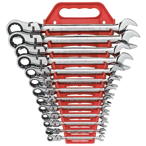 GEARWRENCH 9702D 13 Piece 12 Point Flex Head Ratcheting Combination ...