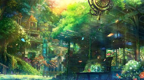 Green Anime Scenery Wallpapers - Wallpaper Cave