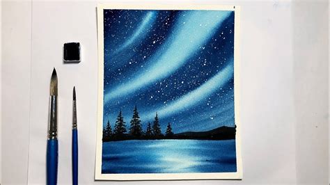 easy night sky painting tutorial - Jude Farley