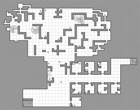 Dungeon with prison cells, stairs, overgrown by AlpineDesperado on DeviantArt