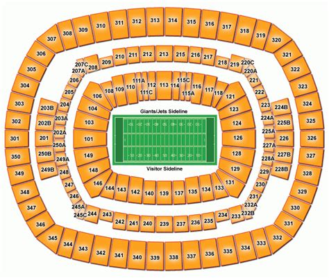 Metlife Stadium Seating Chart With Rows - Stadium Seating Chart