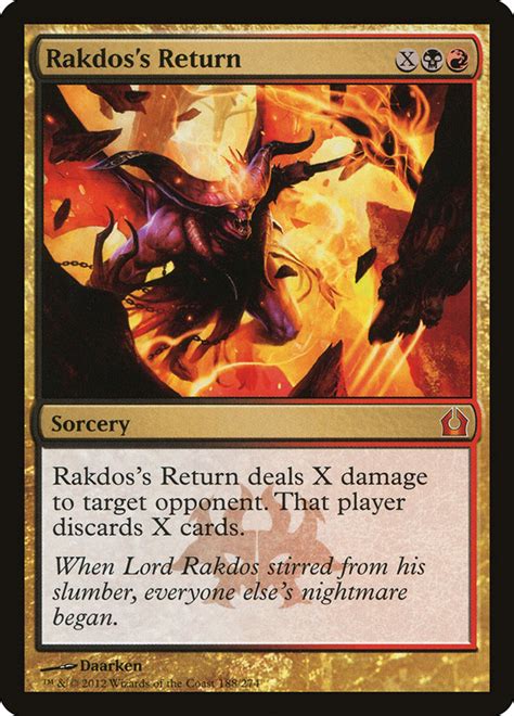 Rakdos's Return · Return to Ravnica (RTR) #188 · Scryfall Magic The Gathering Search