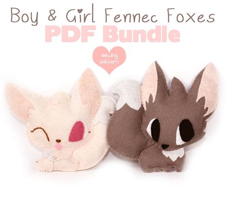 PDF sewing patterns Fennec Fox stuffed animals easy | Etsy