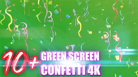 Confetti Green Screen (4K + Free Download Link) - YouTube