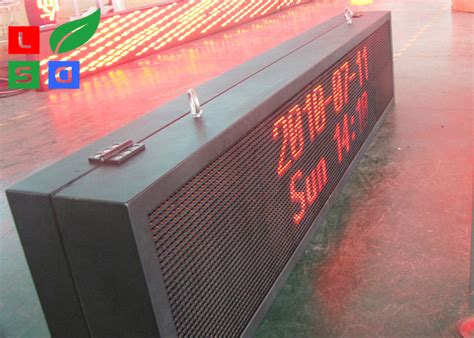 Outdoor Waterproof Programmable LED Moving Sign , 10 mm Pixels Outdoor LED Message Board