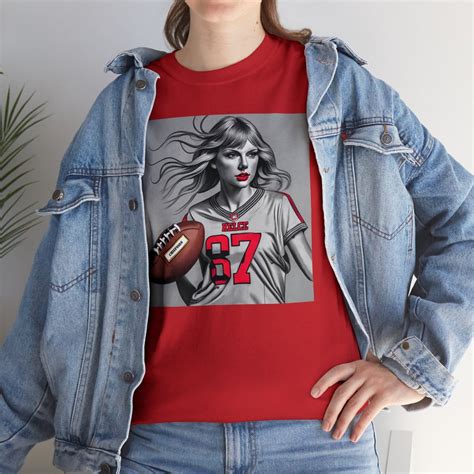 Taylor Swift Playing Football Travis Kelce Jersey Swiftie - Etsy