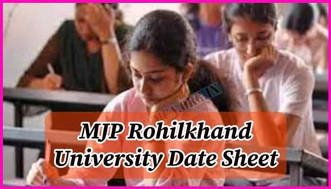 MJP Rohilkhand University Date Sheet 2024 Download Rohilkhand University Exam Date Sheet at ...