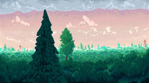 Pixel Art Landscape Wallpaper