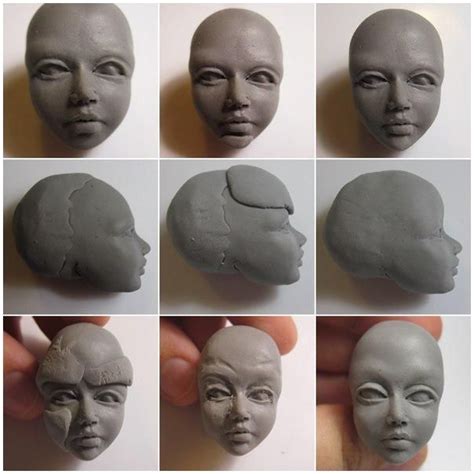 How to sculpt the face of polymer clay. Page 1 | Скульптура, Скульптура ...