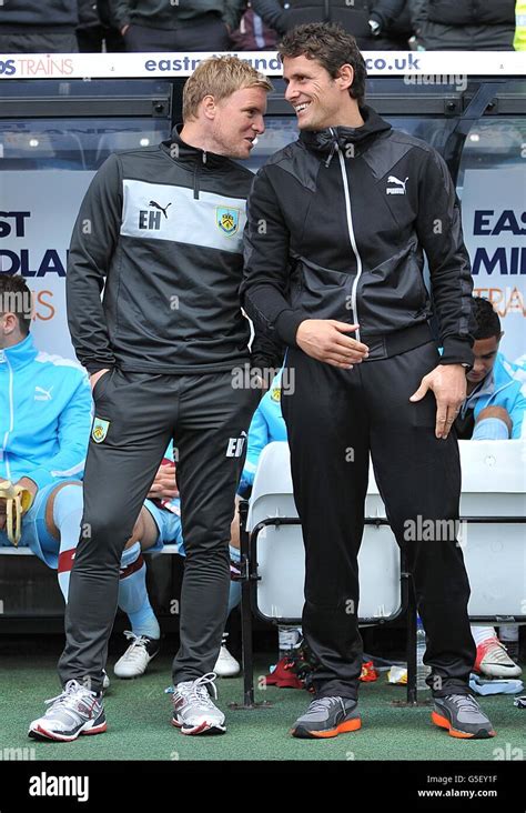 (left-right) Burnley Manager Eddie Howe and Assistant manager Jason ...