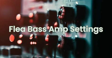 Flea Bass Amp Settings - All For Turntables