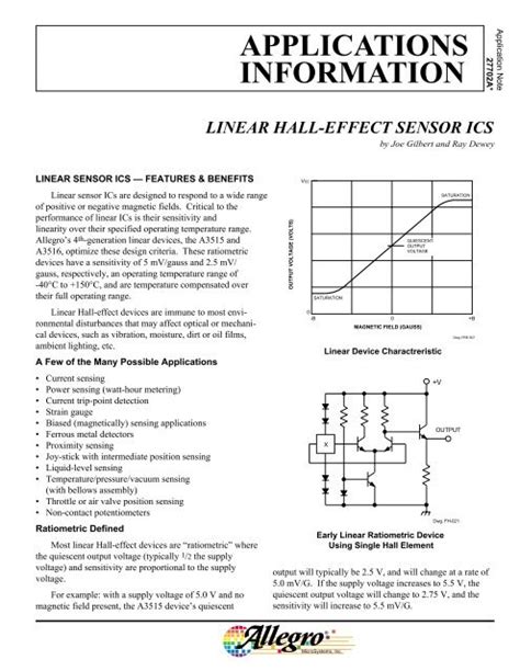 Linear Hall effect applications information - Educypedia