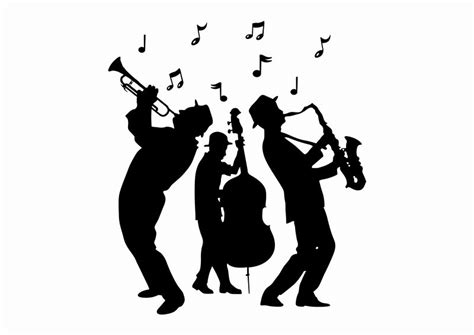 Gallery For Jazz Band Silhouette | Music wall decal, Wall mural decals, Music wall