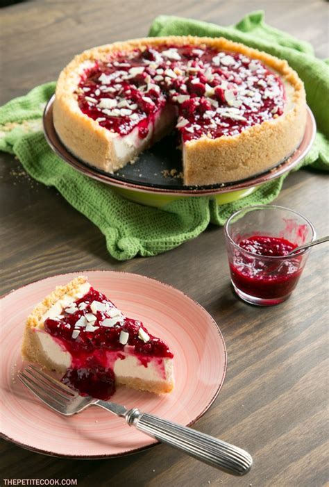 New York Style Raspberry Cheesecake - The Petite Cook