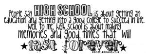 High School Days Quotes. QuotesGram