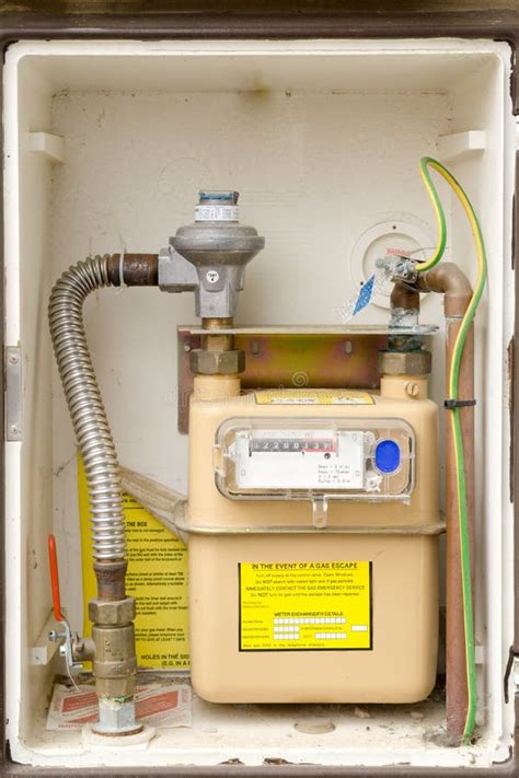 Gas meter installation stock photo. Image of industry - 53855394