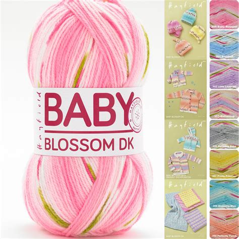 Hayfield Baby Blossom DK Self Striping Knitting Yarn