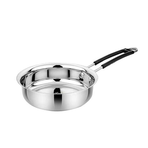 Silver Stainless Steel Fry Pan at Best Price in Jagadhri | D.s. Metals