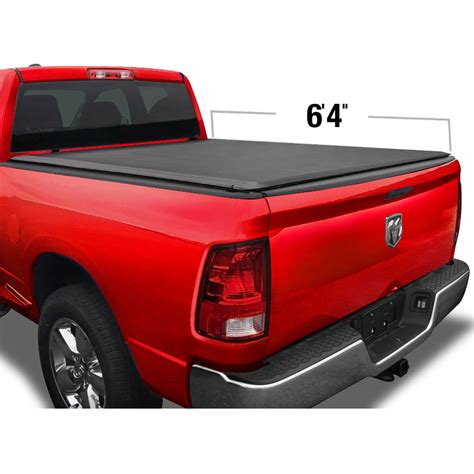 Soft Roll Up Truck Bed Tonneau Cover for 2002-2019 Dodge Ram 1500 (2019 Classic ONLY); 2003-2018 ...