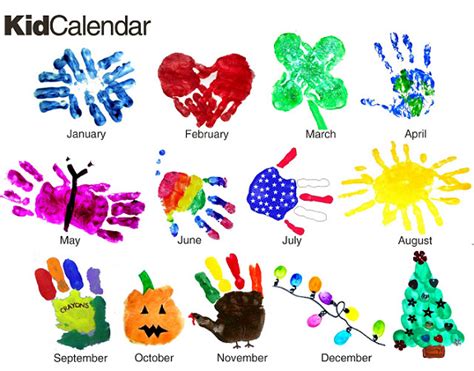 Handprint Kids Calendar Craft Idea - Crafty Morning