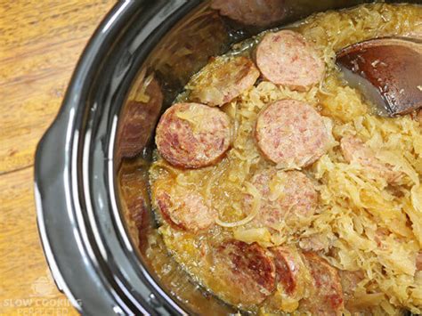 Slow Cooker Sausage and Sauerkraut - Slow Cooking Perfected