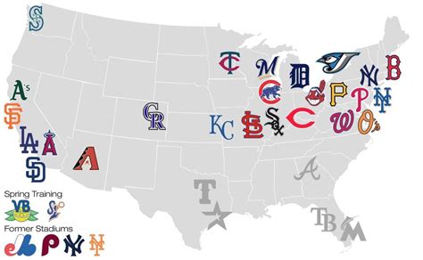 Printable Map Of Mlb Stadiums