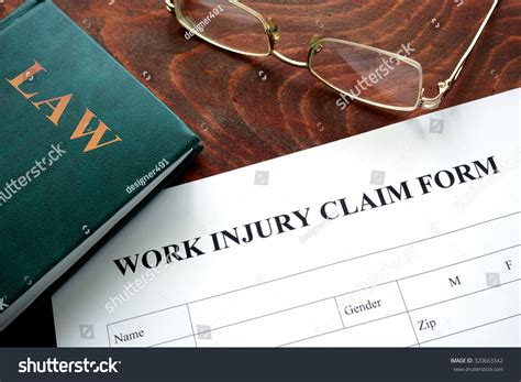 Work Injury Claim Form On Wooden Stock Photo (Edit Now) 320663342