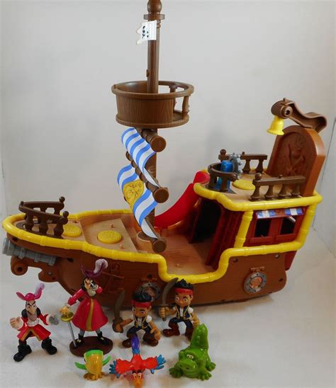 Jake And The Neverland Pirate Bucky Ship Lot Figures Captain Hook #Disney | Captain hook, Toy ...