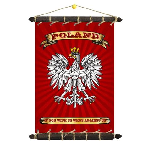 Kingdom of Poland Flag Standard Coat of Arms on Cotton Canvas | Etsy