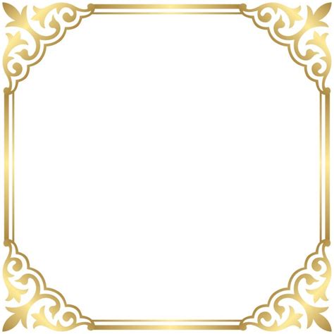 Gold Border Frame PNG Clip Art Image | Pink frames clipart, Gold digital frame, Clip art