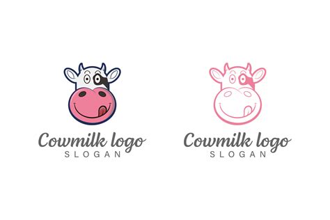 Head cow milk logo design vector collection 11480201 Vector Art at Vecteezy