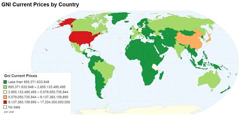 GNI Current Prices by Country - Vivid Maps