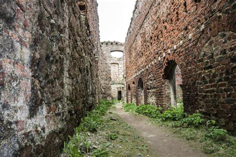 Interior of Slains Castle Ruins. Aberdeenshire, Scotland. Stock Image ...