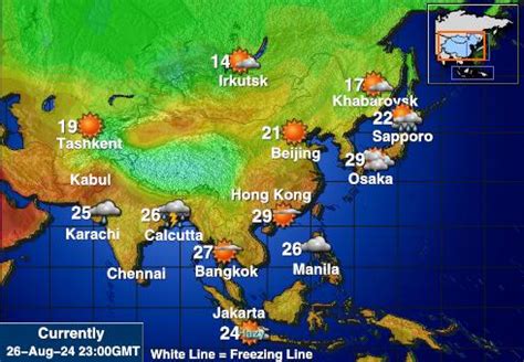 Asia Prognoza meteo