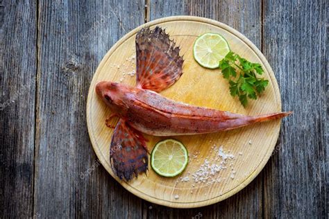 Fresh red gurnard fish — Stock Photo © fotovincek #89403238