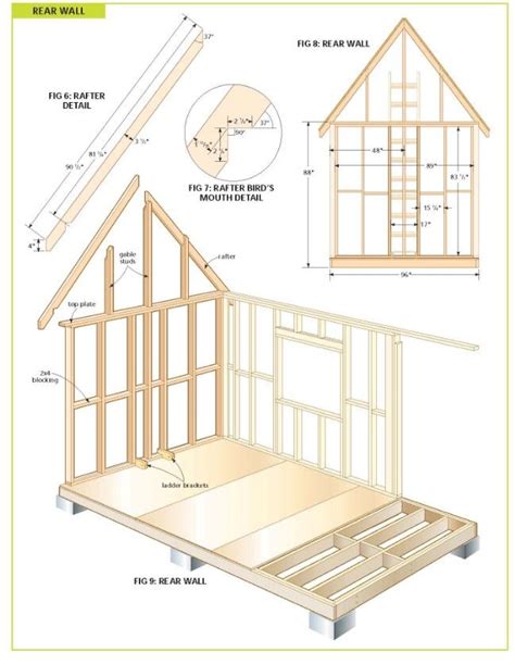 completely free cottage wood cabin plans tiny houses diy shed bunkie ...