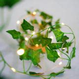 7FT | Artificial Green Ivy Leaf Garland Vine with LED Battery Operated Fairy String Lights ...