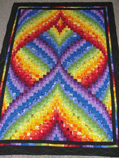 Rainbow "Fractal" bargello - QUILTING | Bargello quilt patterns, Rainbow quilt, Bargello quilts