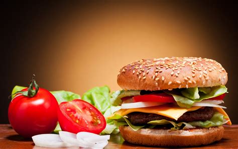 Delicious Burger HD Wallpaper: A Feast for the Eyes