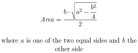 Area of an Isosceles Triangle - Mathematical Way