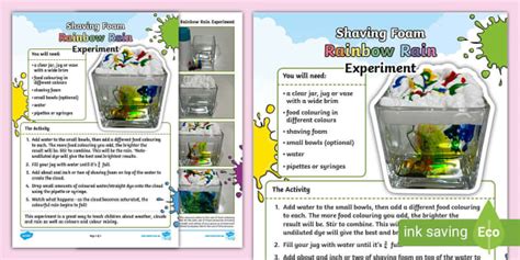 Rainbow Rain Experiment | Science and Investigation - Twinkl