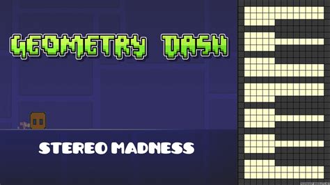 Geometry Dash - Stereo Madness [Piano Cover] - YouTube