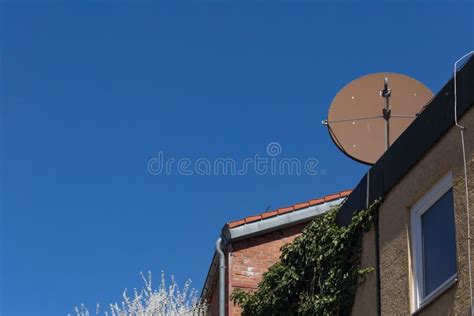 Rooftop with antenna stock photo. Image of building - 113790886