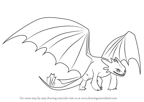 How to Draw Night Fury from How to Train Your Dragon (How to Train Your ...