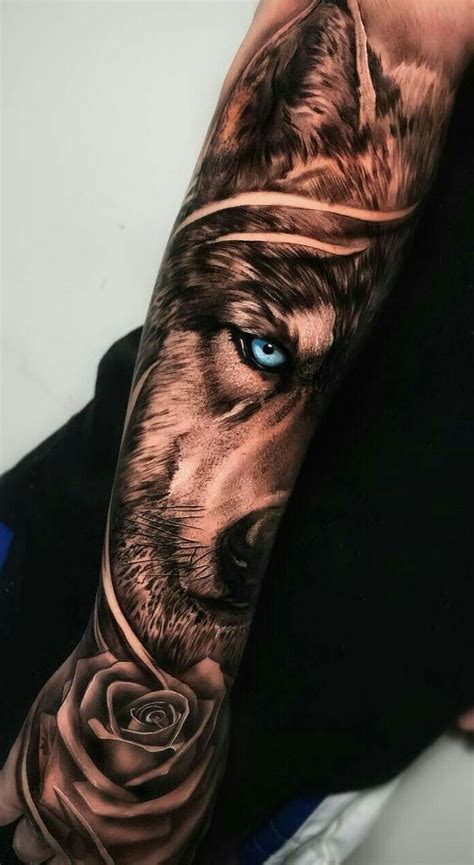 Tatuagem de lobo no antebraço | Wolf tattoo sleeve, Animal sleeve ...