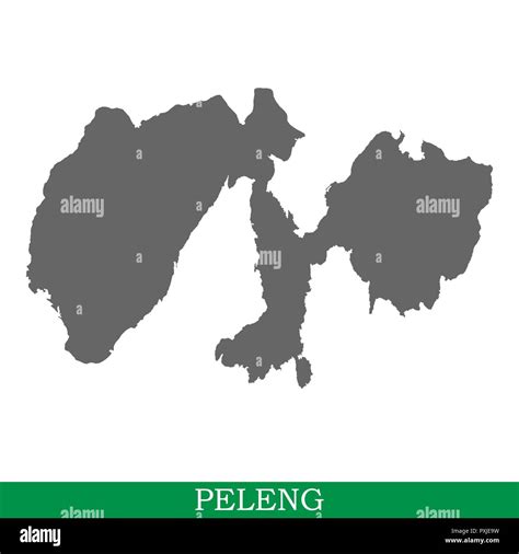 High quality map of Peleng is the island of Indonesia Stock Vector ...