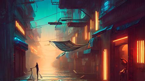 ArtStation - 96 Cyberpunk venice 600 jpg pack runwayml art | Artworks